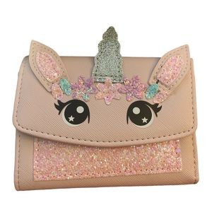 Ardene Girl Blush Pink Silver Sparkle Kids Girls Wallet Size Small
